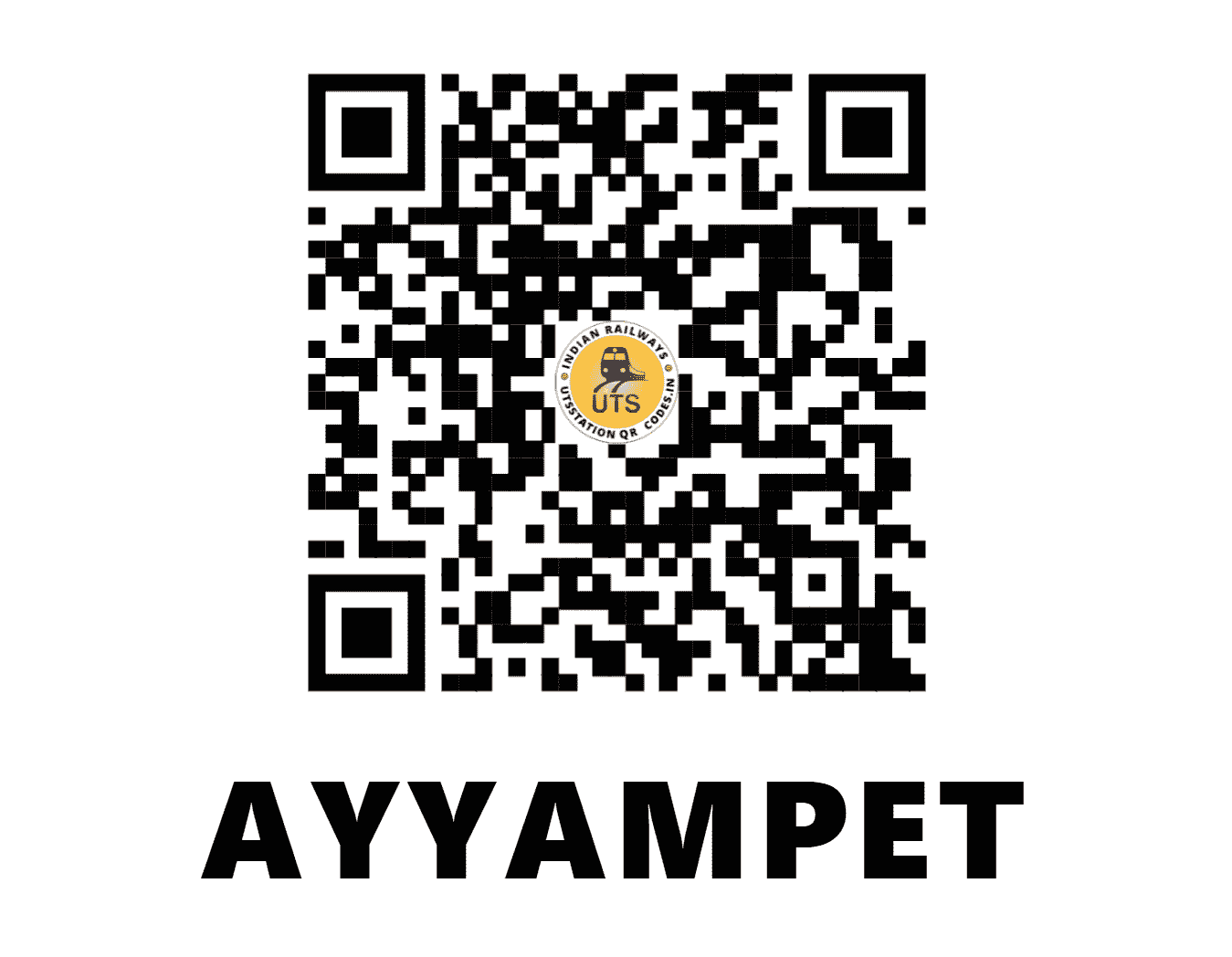 UTS QR Code for AYYAMPET - AZP (SR - TAMIL NADU)